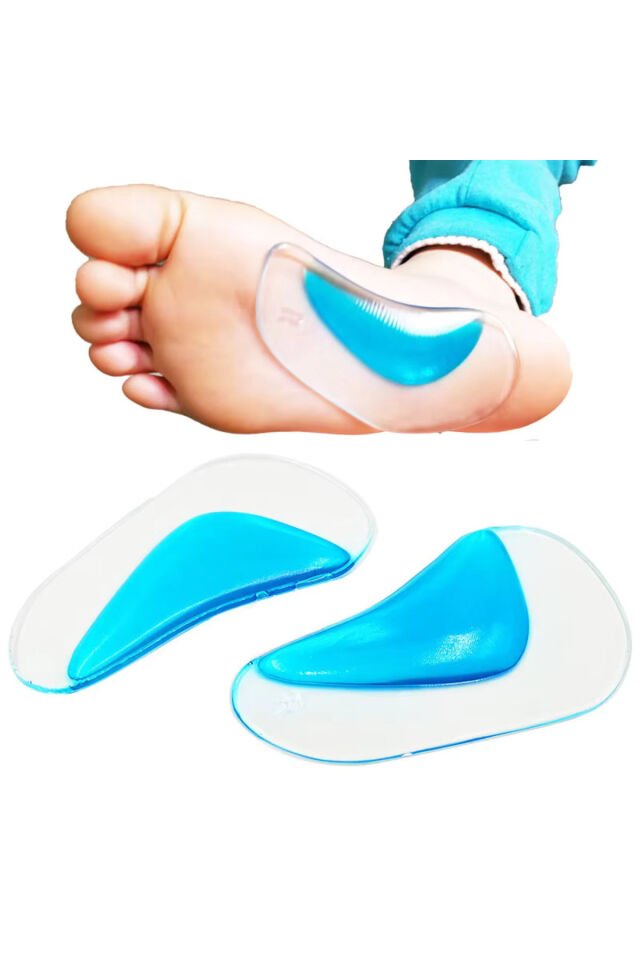 Ark Destekli Jel Tabanlık - Silikon Düz Taban Için Boşluk Doldurucu Tabanlık - Içe Basma Önleyici