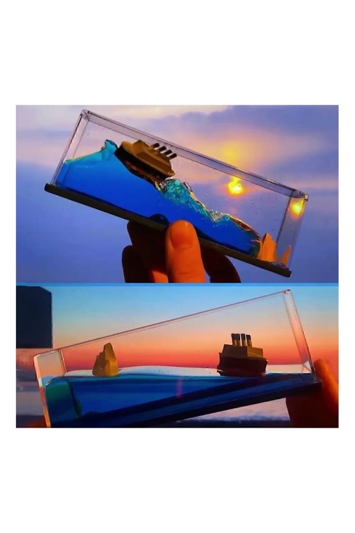 Batmayan Gemi Aşk Gemisi Akvaryum Fanus Glrshop