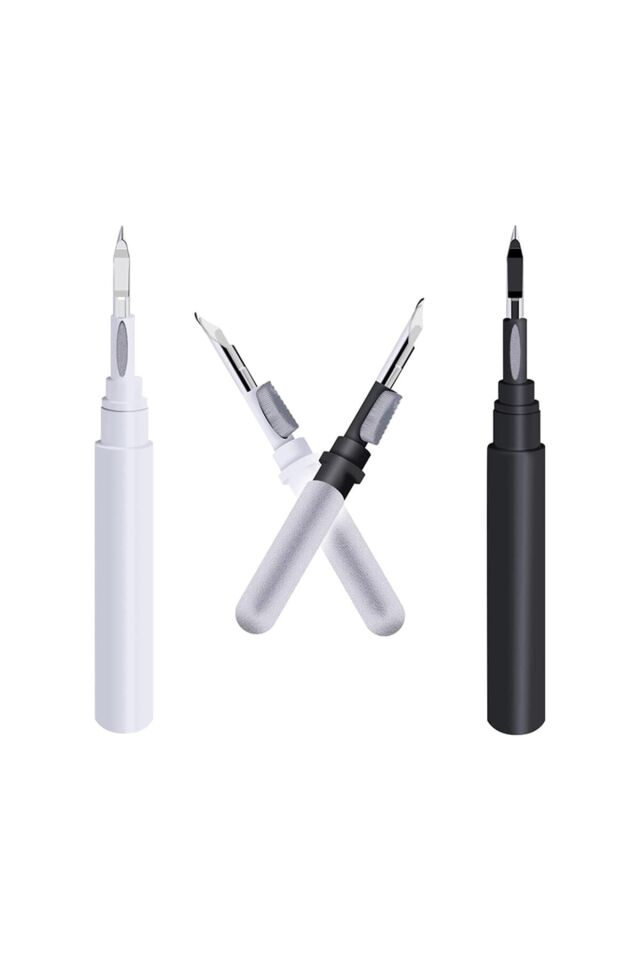 Airpods, Galaxy Buds, Airpods ve Freebuds Uyumlu Çok Amaçlı Kulaklık Temizleyici Kalem - Siyah