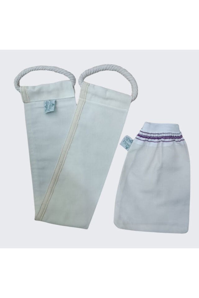 2'Li Floş Bilekten Lastikli Kese Ve Floş Sırt Kesesi 70 cm