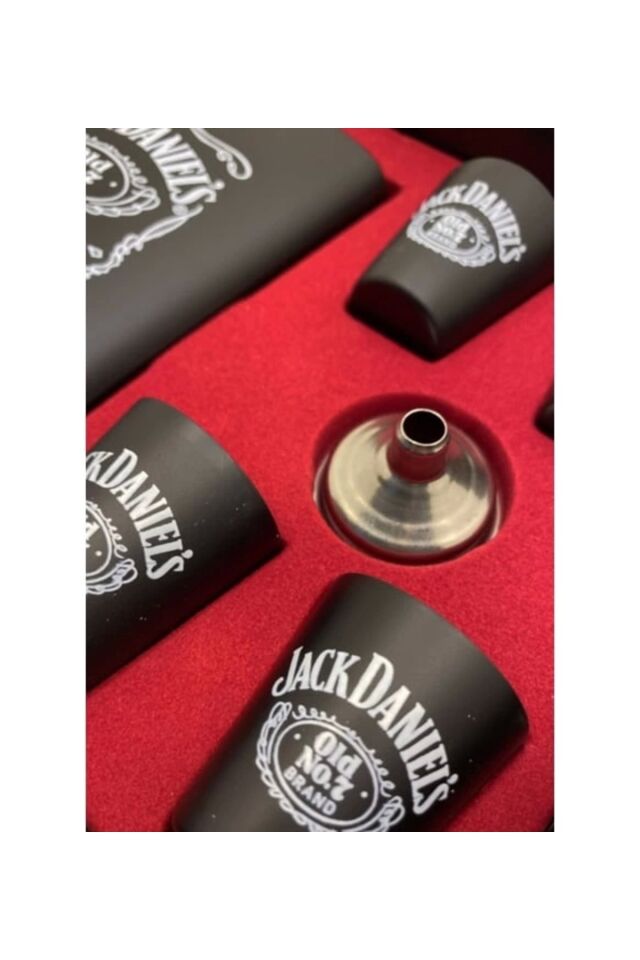 9 Oz (266ml) Çelik Matara Hediye Seti Içki Viski Alkol Konyak Matarası 4 Shot Bardaklı