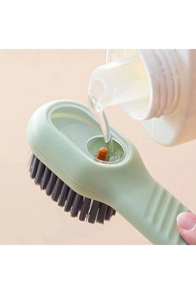 Çok Amaçlı Deterjan Hazneli Pratik Fırça Ayakkabı, Bot Temizleme Yıkama Fırçası (1 ADET)