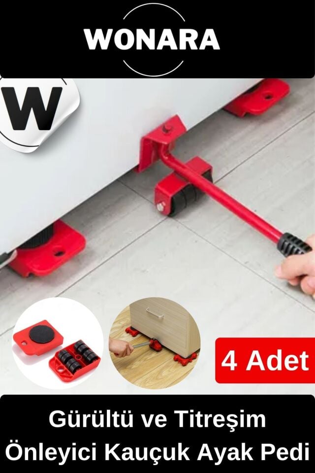 Özel Üretim ABS Plastik Tekerlekli Krikolu Ağır Beyaz Eşya ve Mobilya Kaydırma Aleti Seti