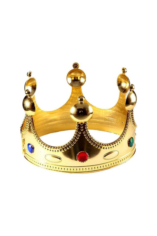 Yetişkin Kral Tacı Doğum Günü Parti Kostüm Aksesuarı Gold