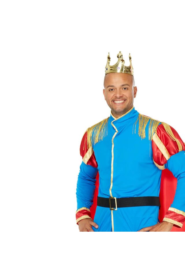 Plastik Kral Tacı Altın Renk 55 Cm