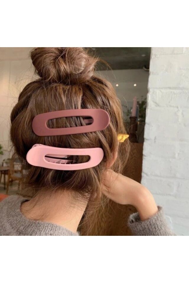 Klpisli Büyük Boy Saç Tokası Pembe