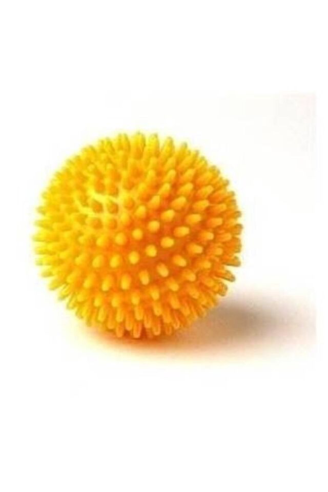 El Egzersiz Masaj Ve Duyu Topu , Yumuşak Dikenli Top Sarı 8cm