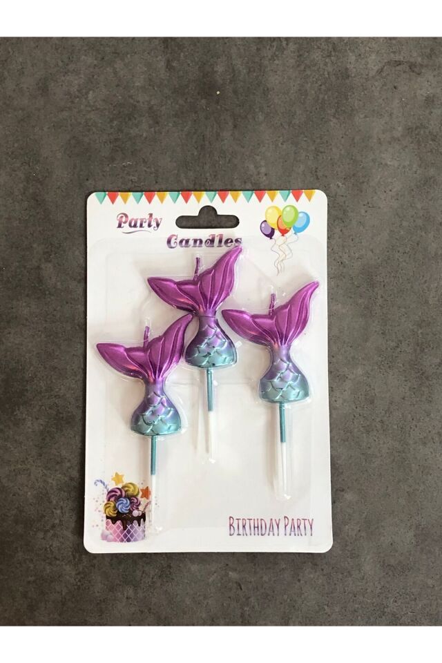 Deniz Kızı Kuyruğu Pasta Mumu