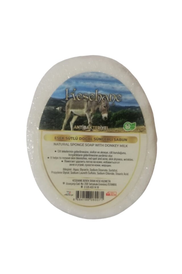 Eşek Sütlü Doğal Süngerli Sabun