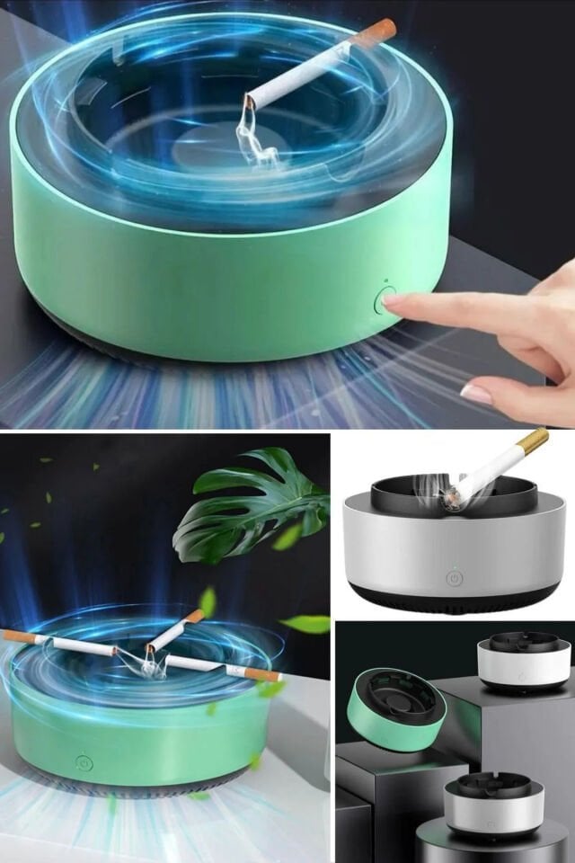 Akıllı Duman Çeken Küllük Filtreli Kokusuz Küllük Ev Ofis Araç İçi Kokusuz Küllük