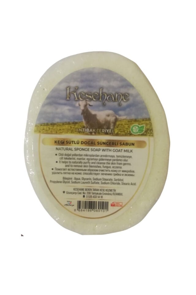 Keçi Sütlü Doğal Süngerli Sabun