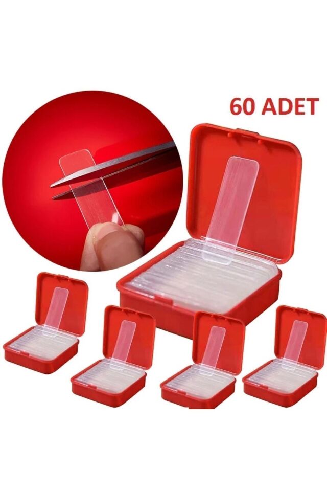 Ekstra Güçlü Şeffaf Çift Taraflı Bant Seti-60 Parça-pratik Kutuda