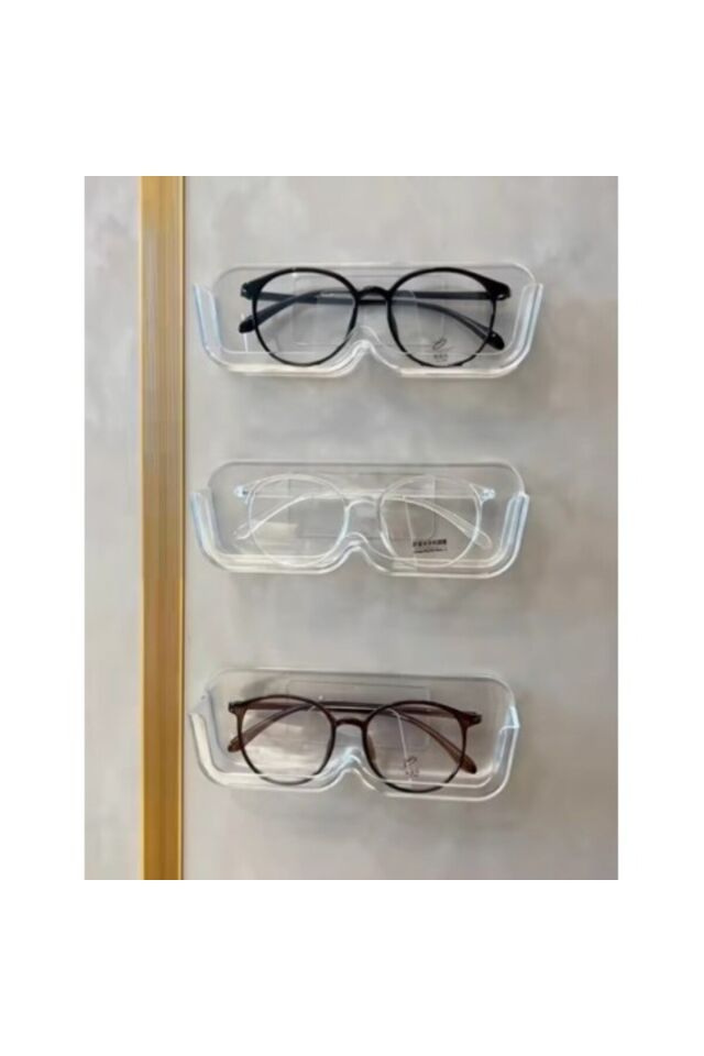 Kendinden Yapışkanlı Şeffaf Gözlük Standı