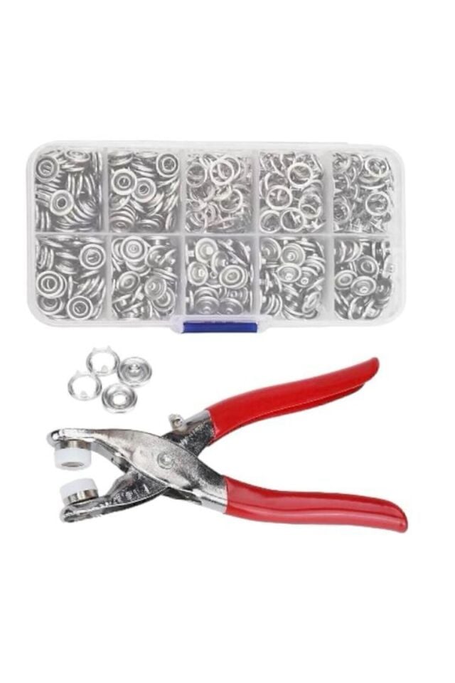 9.5 Mm Metal Çıt Çıt, El Pensesi, Set-saklama Kutusu , Gömlek ve Bebe Çıtçıt Montaj Seti 50 set