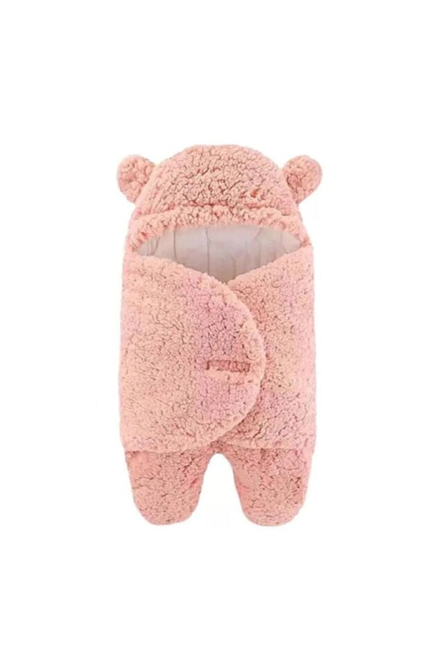 0-12 Ay Bebek Dış Kundak Welsoft Battaniye Ayaklı Model Somon