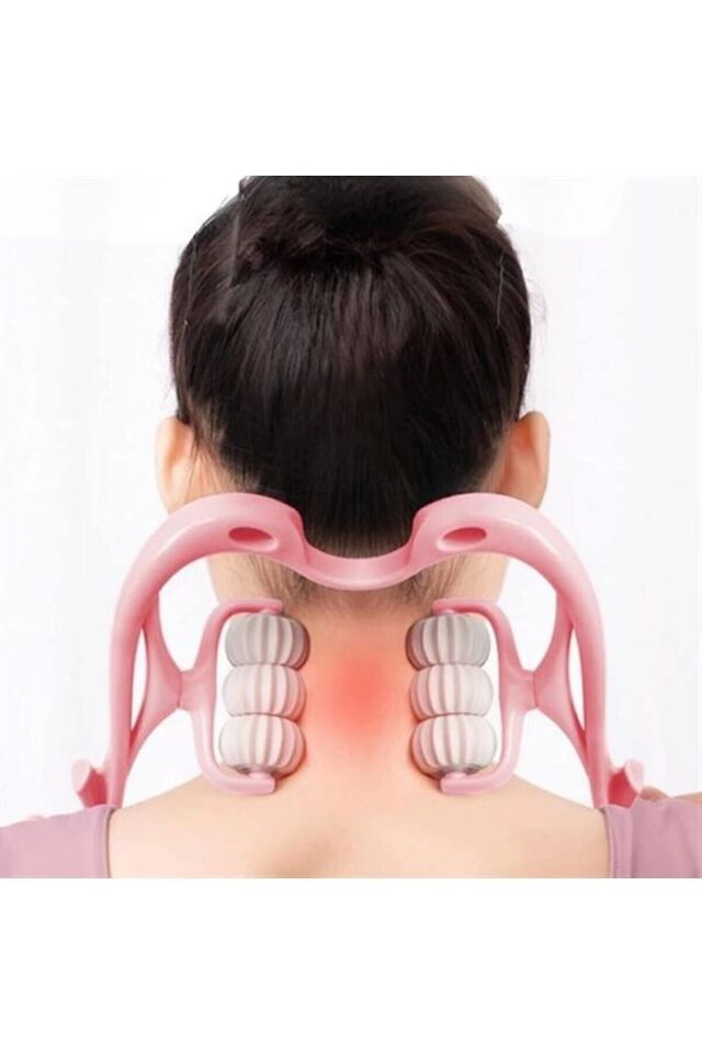 Rahatlatıcı Boyun Masajı İçin Çok Fonksiyonlu Manuel Altı Tekerlekli Boyun Masaj Aleti