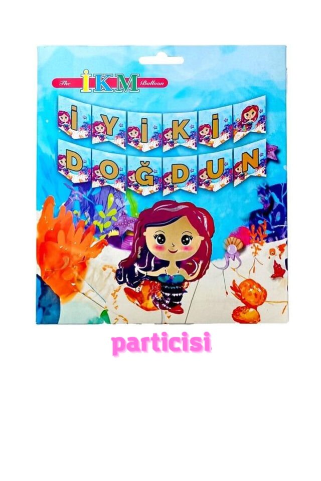 Doğum Günü Parti Malzemeleri Deniz Kızı İyiki Doğdun Banner