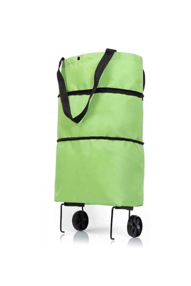 Katlanabilir Tekerlekli Pratik Pazar Çantası