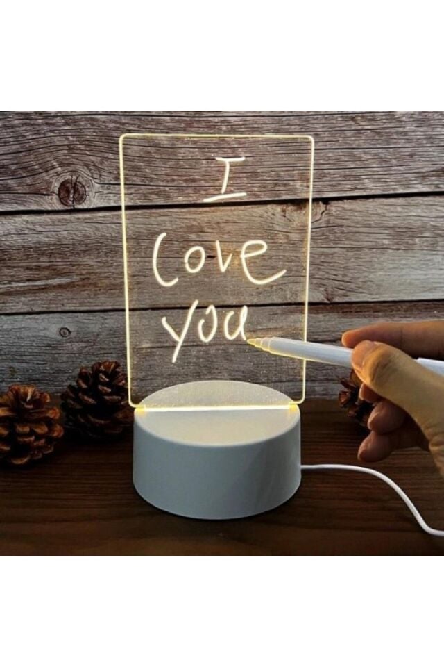 Özel Tasarım Premium Seri Dayanıklı Yazılabilir Silinebilir Led Çizim Tableti Gece Lambası