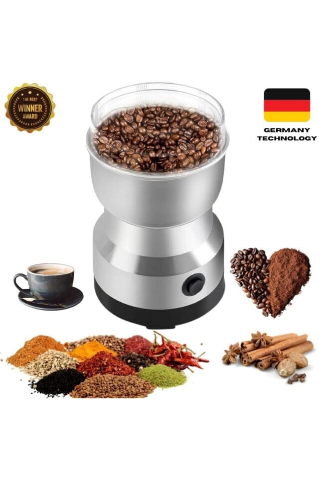 4 Bıçaklı 350w Kahve Çekirdeği, Baharat Ve Bakliyat Çeşitleri Öğütücü Elektirikli Değirmeni