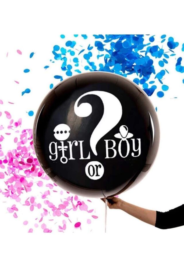 Büyük Mavi Pullu Cinsiyet Balonu
