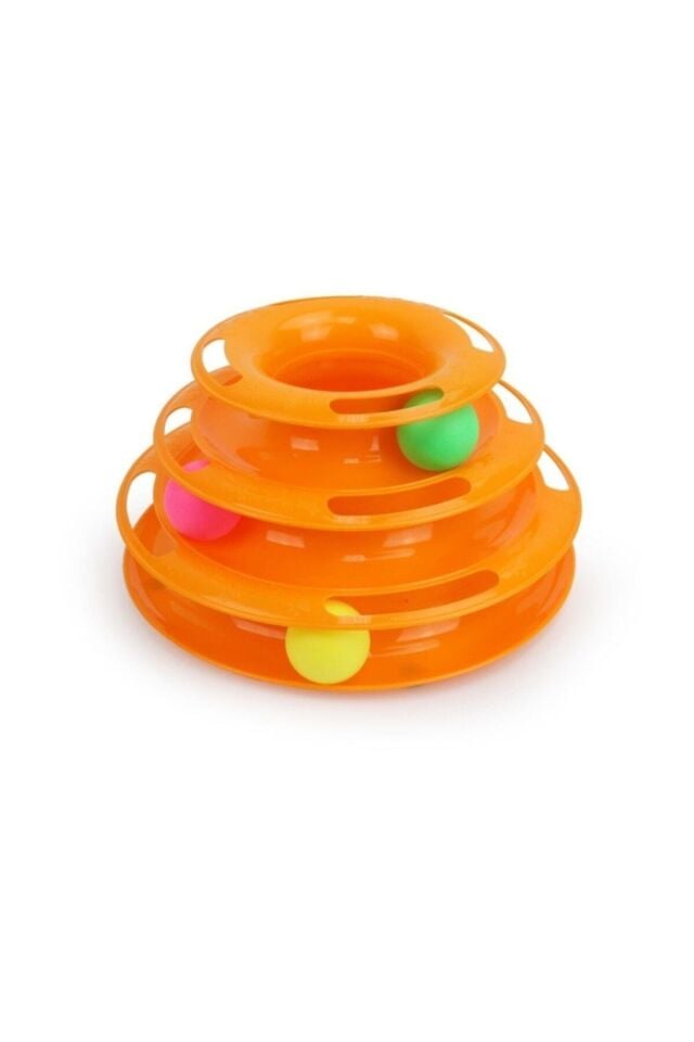 Tower Of Tracks 3 Katlı Kedi Oyuncağı Seti - Turuncu