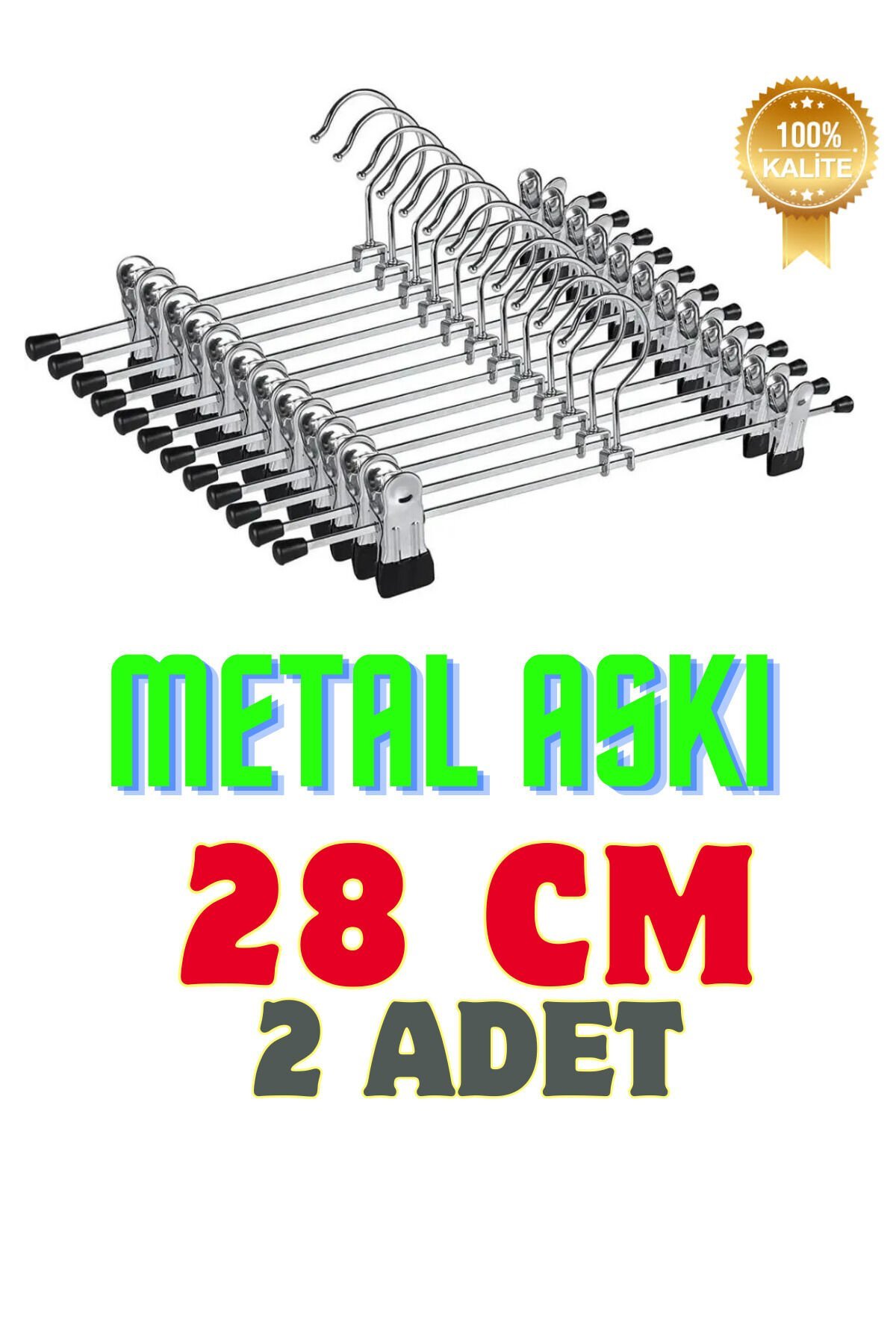 2 Adet Metal Etek Pantolon Sütyen Çorap Gömlek Palto Kravat Bebek Askısı