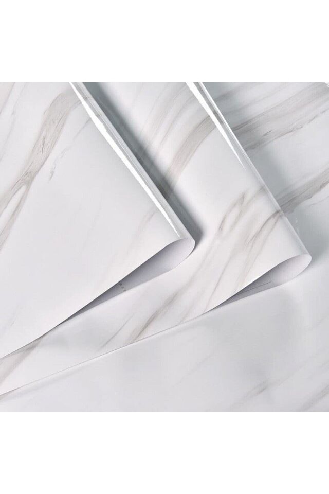 Açık Mermer Desenli 5 Metre X 60 Cm Kendinden Yapışkanlı Kaplama Kağıdı Tezgah&duvar&dolap&raf Folyo