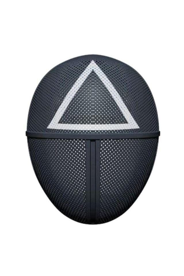 Squid Game Asker Maskesi Yuvarlak Boy - Squid Game Kalamar Oyunu Kostüm Maskesi - Squid Game