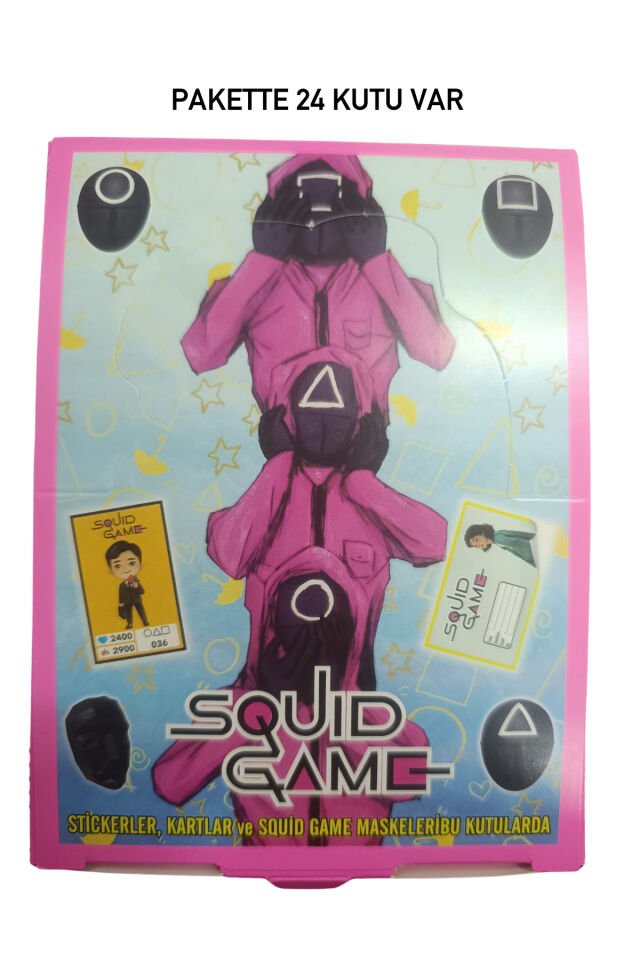 Squid Game Sticker ve Kartları Albüm 24 Paket