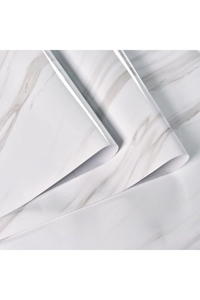 Açık Mermer Desenli 5 Metre X 60 Cm Kendinden Yapışkanlı Kaplama Kağıdı Tezgah&duvar&dolap&raf Folyo