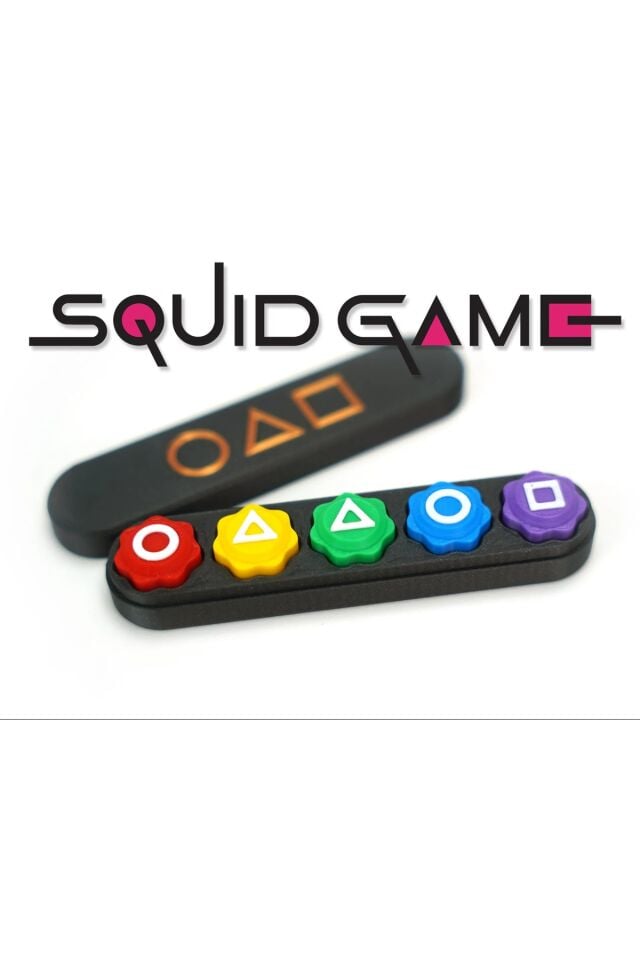 SQUİD GAME GONGİ 5 TAŞ OYUNU RENKLİ AĞIR TAŞLAR 10 CM DÜZ KUTU