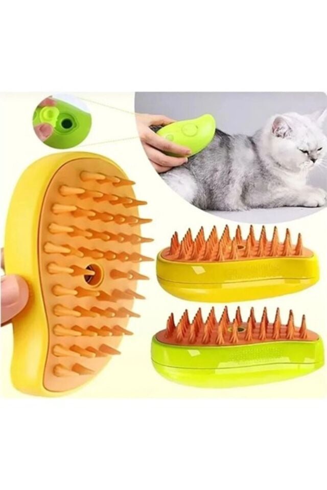 Elektrikli Buharlı Kedi Ve Köpek Bakım Yumuşak Silikon Fırça ( Kedi Köpek Bakım Tarağı)