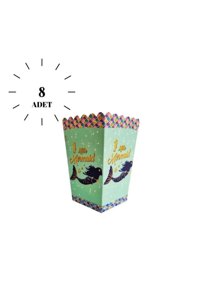 Deniz Kızı Mısır Kutusu 8 Adet Doğum Günü Konsept