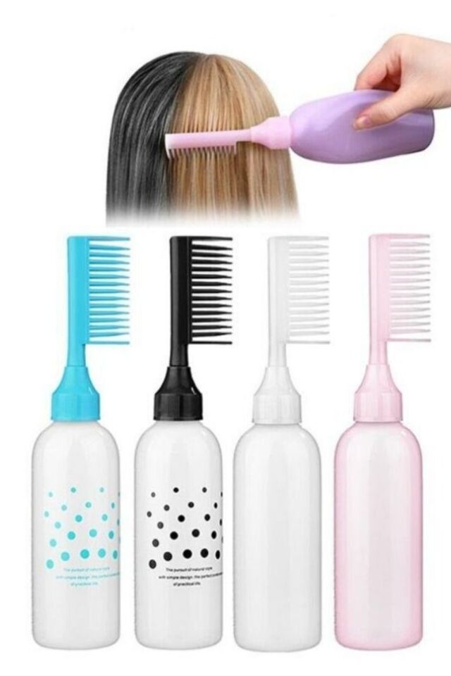 Yeni Nesil Taraklı Saç Boyama Şişesi Bakım Kremi Yağı Ve Şampuan Uygulama Şişesi