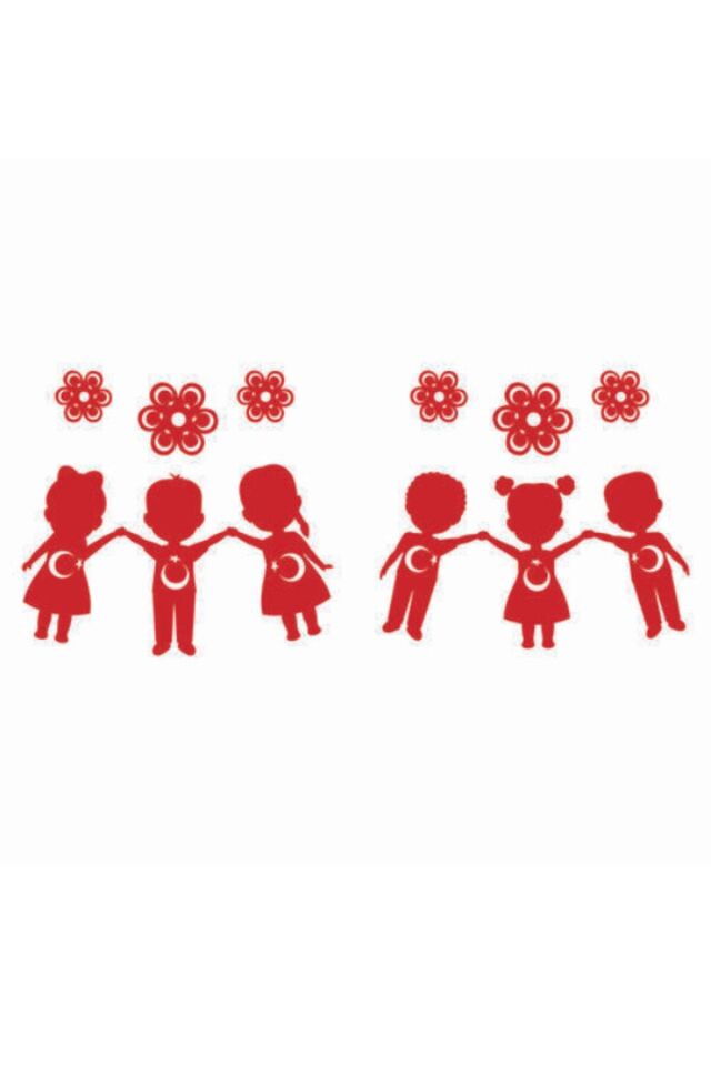 23 Nisan Pencere Süsü, 23 Nisan Çocuklar Cam Süsleme Uzar Süs