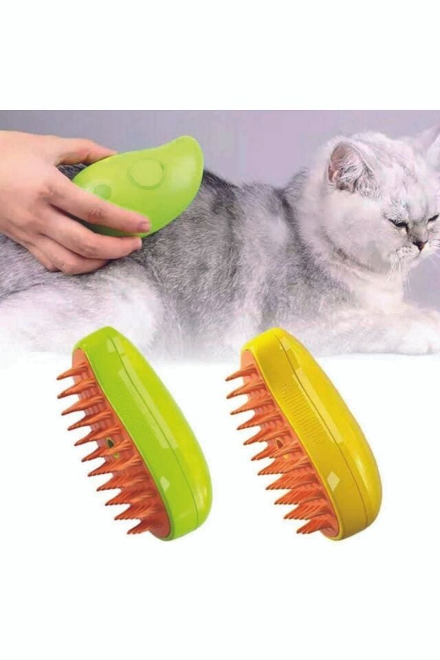 Buharlı Kedi & Köpek Yıkama Fırçası ve Mesaj Tarağı Yumuşak Silikon