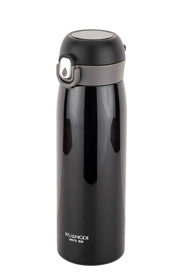 Paslanmaz Çelik Isı Göstergeli Termos Siyah 480 ml