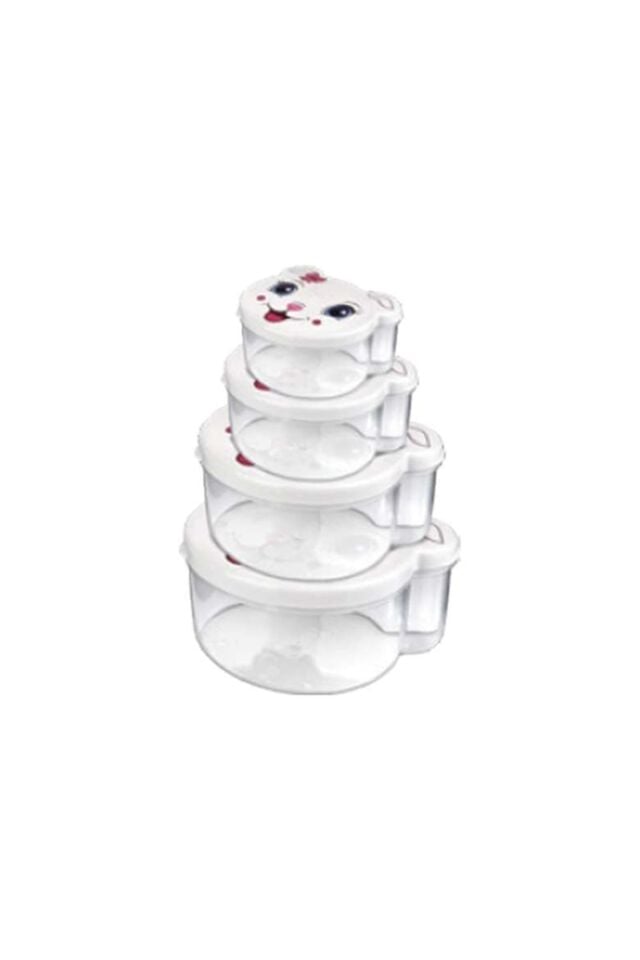 Zoo Figürlü Gıda Saklama Kabı Seti 4 Adet 750 Ml 500 Ml 300 Ml 200 ml