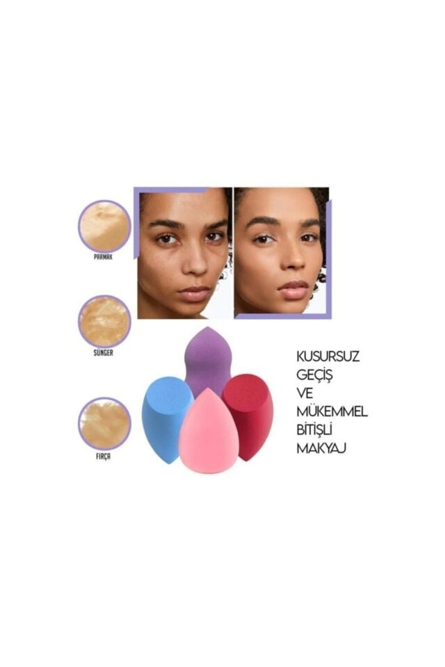 4 Adet Armut Sünger Seti Makyaj Süngeri