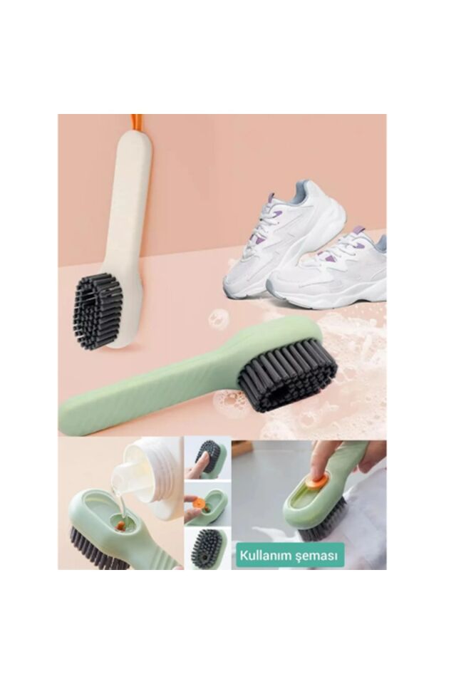 Çok Amaçlı Deterjan Hazneli Pratik El Temizlik Fırçası | Ayakkabı Bot Temizleme Yıkama