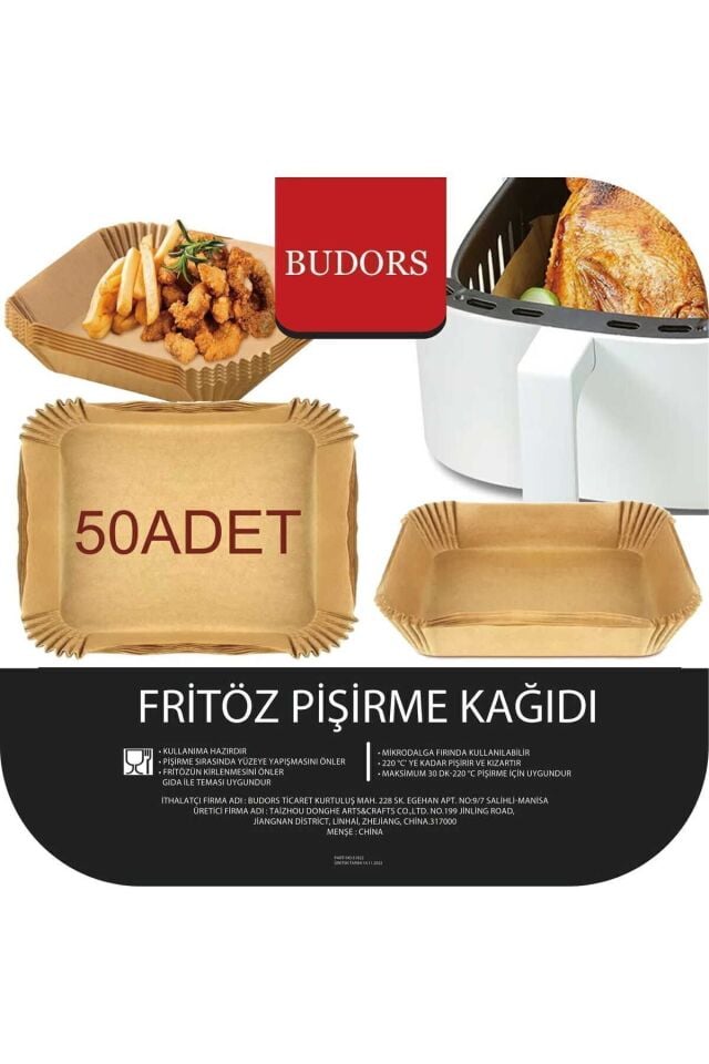 Airfryer Pişirme Kağıdı 50 Adet Airfrey Yagli Kagit Pisirme Kagidi Fritoz Air Fryer Hava Fritözü