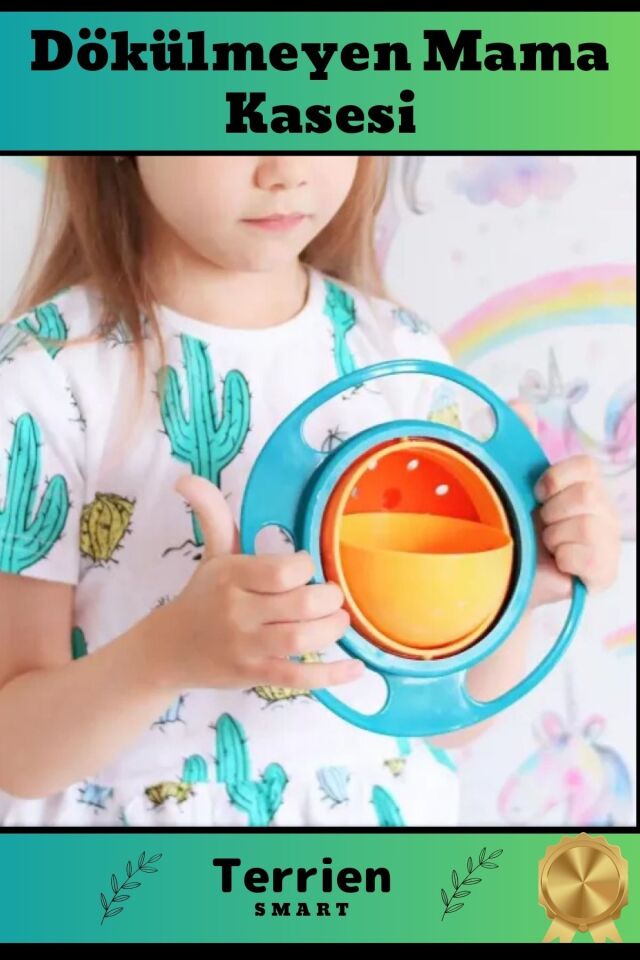 Smart Seri Özel Tasarım Kolay Temizlenebilen Sağlıklı Malzeme Pratik Dökülmeyen Bebek Mama Kasesi