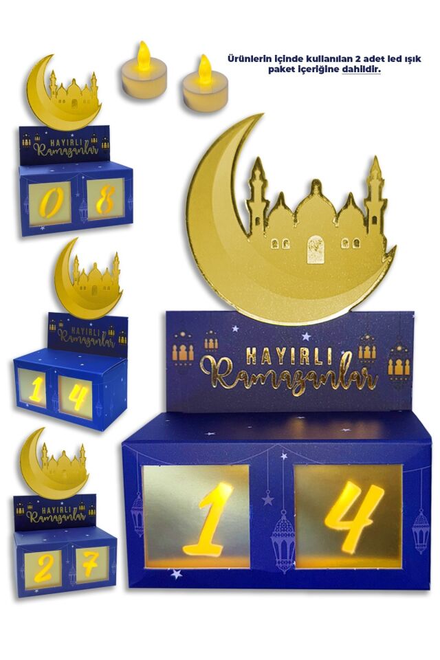 Ramazana Ve Bayrama Gün Sayacı Işıklı Yeni Ürün