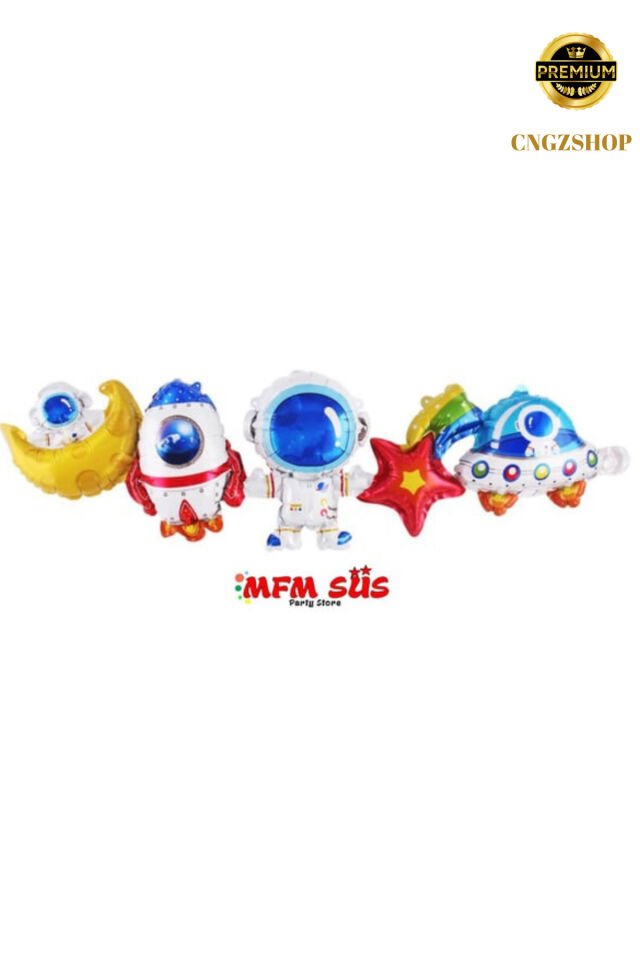 Gökyüzünde Yıldızların Işıltısıyla Uzay Temalı Folyo Balonlar