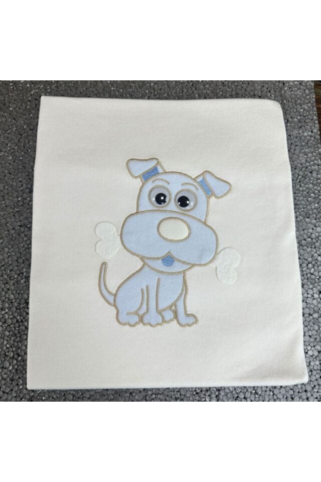 Penye Bebek Battaniyesi Yazlık Köpek Figürlü 85x95