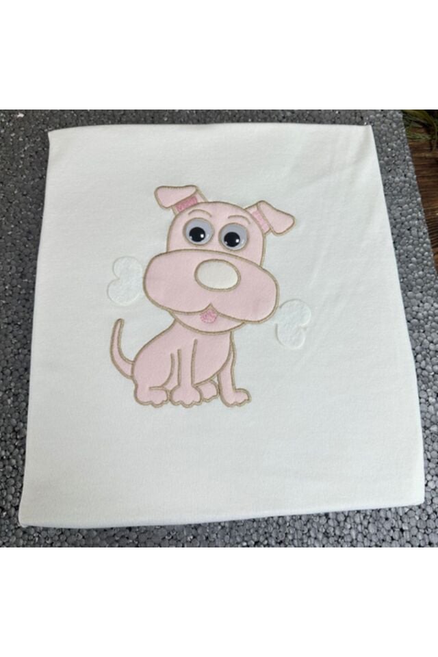 Penye Bebek Battaniyesi Yazlık Köpek Figürlü 85x95