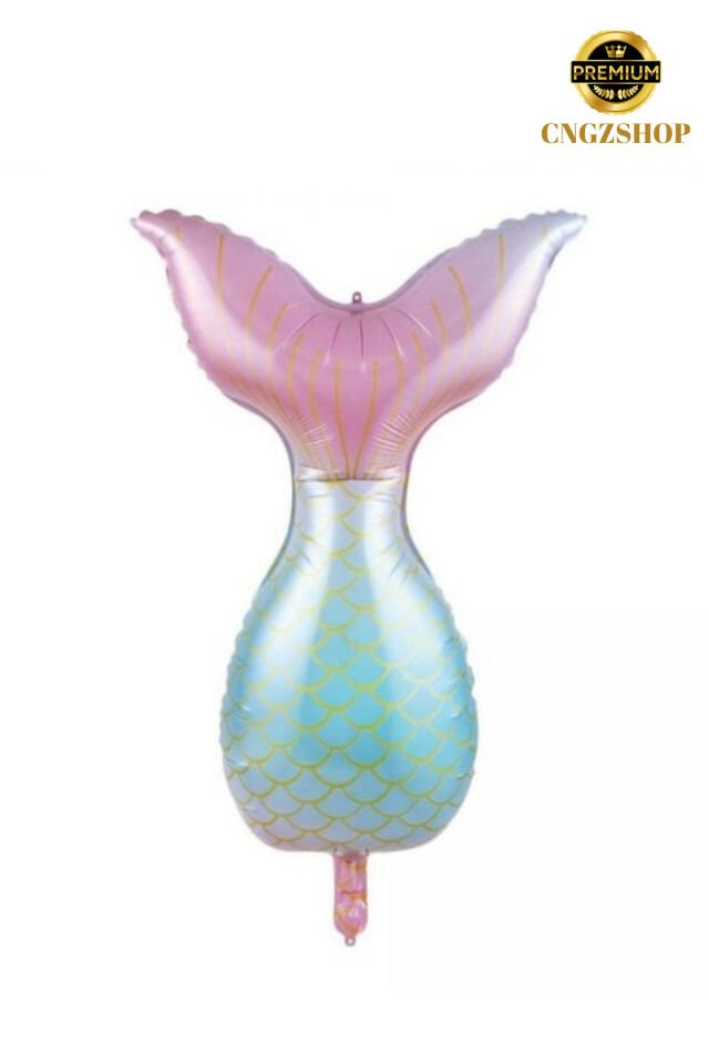 Derin Maviliklerde Sallanan Deniz Kızı Kuyruğu Folyo Balonu