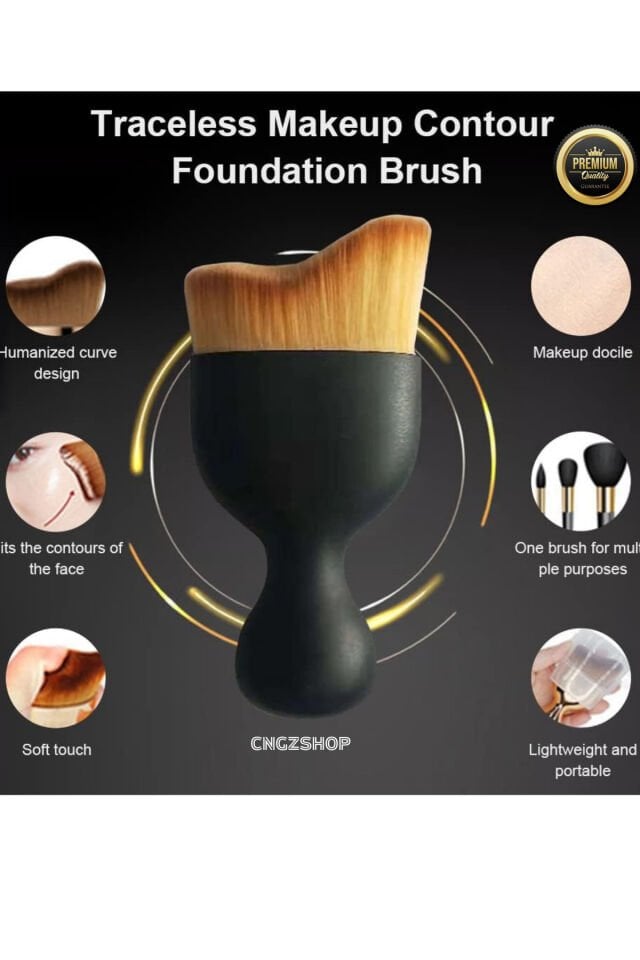 3d Kabuki Fondöten Makyaj Kontur Yüz Allık Fırçası Kusursuz Kapatıcı Fırça