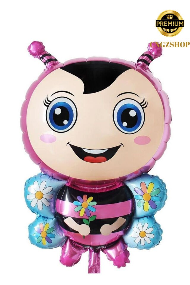 Eğlenceli Renkli Gülen Arı Folyo Balon